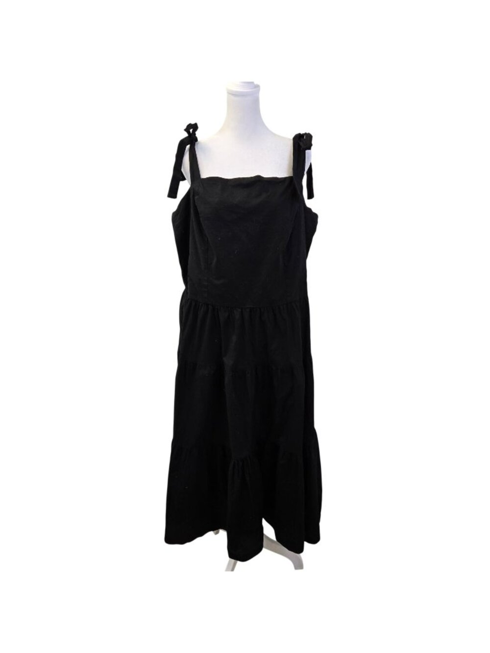 City Chic Corrine Cotton Square Neck Tiered Boho Midi Dress Size XL